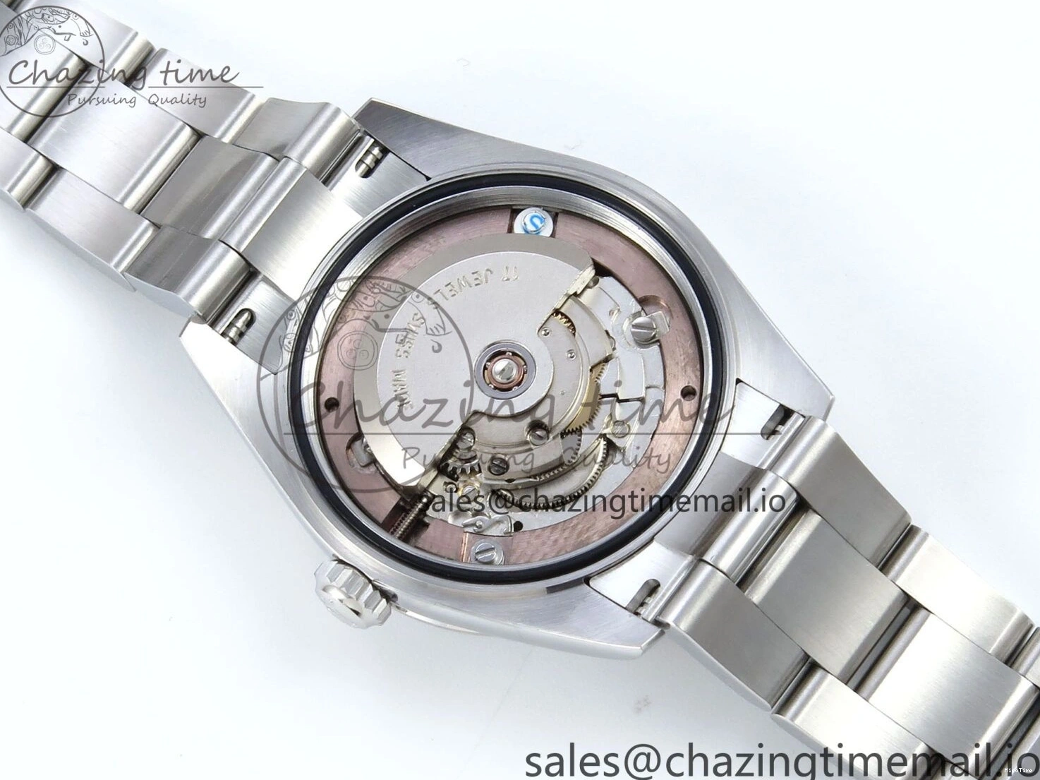 MiroTime 0421 TravelReady DateJust 31 278384RBR ARF 1:1 Best Edition 904L Steel Blue Diamonds Dial Diamonds Bezel on SS Oyster Bracelet ETA 434